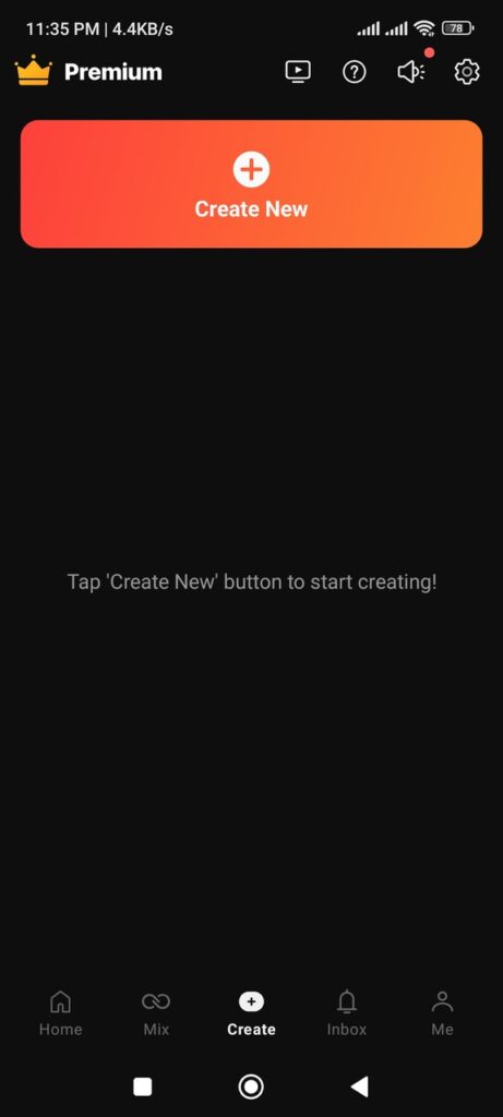 Open the Kinemaster MOD APK and use Premium features